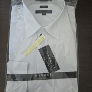 Marquis Signature Men's White Dress Shirt